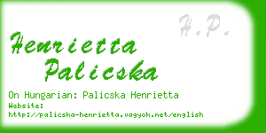 henrietta palicska business card